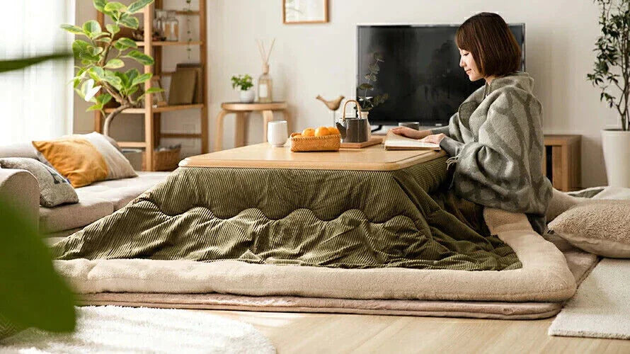 Corduroy Green Kotatsu Table